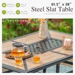 Sophia & William Adjustable Rectangular Outdoor Dining Table