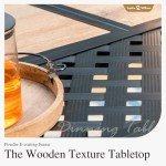 Sophia & William Adjustable Rectangular Outdoor Dining Table