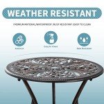 Outdoor Bistro Table and Chairs Set with Umbrella