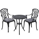 Kinger Home 3-Piece Cast Aluminum Patio Bistro Set
