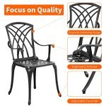 Woven Black 3-Piece Outdoor Bistro Set