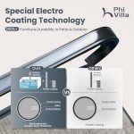 Outdoor Patio Dining Set for 4 with Swivel Chairs