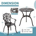Outdoor Bistro Table and Chairs Set with Umbrella