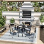 Pamapic 5-Piece Outdoor Patio Dining Set