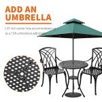 Woven Black 3-Piece Outdoor Bistro Set
