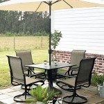 Outdoor Patio Dining Set for 4 with Swivel Chairs
