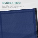 4-Piece Outdoor Patio Conversation Set - Black/Navy