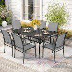 Crownland 7-Piece Outdoor Dining Set - Light Grey