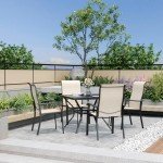 Pamapic 5-Piece Outdoor Patio Dining Set