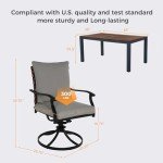 7-Piece Outdoor Dining Set with Swivel Chairs