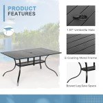 Crownland 7-Piece Outdoor Dining Set - Light Grey