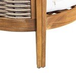 Burchett 4-Piece Outdoor Chat Set - Acacia & Wicker