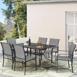 Crownland 7-Piece Outdoor Dining Set - Light Grey