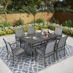 Crownland 7-Piece Outdoor Dining Set - Light Grey