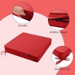 PatioGlow Waterproof Outdoor Chair Cushions - Set of 2