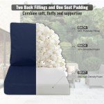 Rainproof 24"x24" Deep Seat Patio Cushions Set