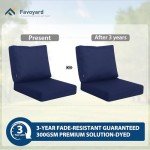 Rainproof 24"x24" Deep Seat Patio Cushions Set