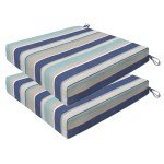 Blue & Beige Honeycomb Patio Cushion Set 20"x20
