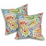 Melody Elephant Outdoor Throw Pillows - Set of 2