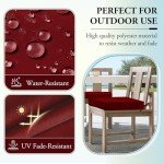 Burgundy Waterproof Outdoor Chair Cushions Set of 4