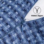 Navy Blue Waterproof Outdoor Pillow Covers - 2 Pack