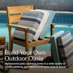 Blue & Beige Honeycomb Patio Cushion Set 20"x20