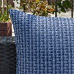 Navy Blue Waterproof Outdoor Pillow Covers - 2 Pack