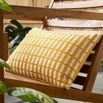 Yellow/Ivory Decorative Pillow for Indoors/Outdoors