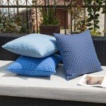 Navy Blue Waterproof Outdoor Pillow Covers - 2 Pack