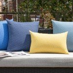 Navy Blue Waterproof Outdoor Pillow Covers - 2 Pack