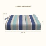 Blue & Beige Honeycomb Patio Cushion Set 20"x20