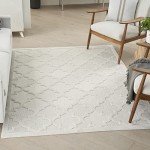 Ivory/White 6' x 9' Moroccan Area Rug