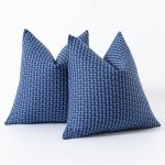 Navy Blue Waterproof Outdoor Pillow Covers - 2 Pack
