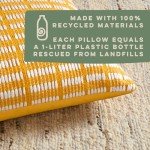 Yellow/Ivory Decorative Pillow for Indoors/Outdoors