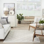 Ivory/White 6' x 9' Moroccan Area Rug