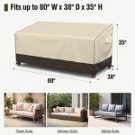 Waterproof Outdoor Couch Cover for 3-Seater