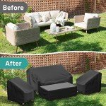 Mrrihand 4-Piece Waterproof Patio Furniture Covers