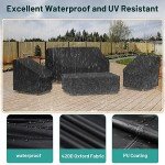 Mrrihand 4-Piece Waterproof Patio Furniture Covers