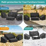 Mrrihand 4-Piece Waterproof Patio Furniture Covers