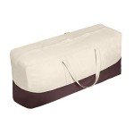 Water-Resistant Outdoor Cushion Storage Bag - Beige/Brown
