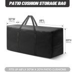 Waterproof Outdoor Cushion Storage Bags - 68 Inch