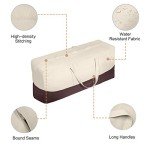 Water-Resistant Outdoor Cushion Storage Bag - Beige/Brown