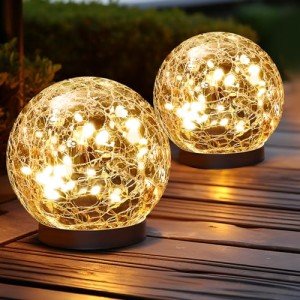 Solar Globe Lights for Patio and Garden Decor
