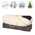 Water-Resistant Outdoor Cushion Storage Bag - Beige/Brown