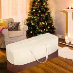 Water-Resistant Outdoor Cushion Storage Bag - Beige/Brown