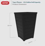 Keter Set of 2 Tall Resin Flower Pots