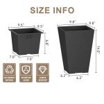 Kante 14" Tall Black Planter Set of 2