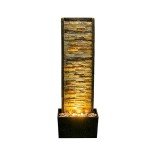 Illuminated Stone Cascade Waterfall Fountain with LED