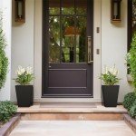 Kante 14" Tall Black Planter Set of 2