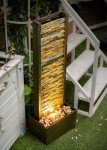 Illuminated Stone Cascade Waterfall Fountain with LED